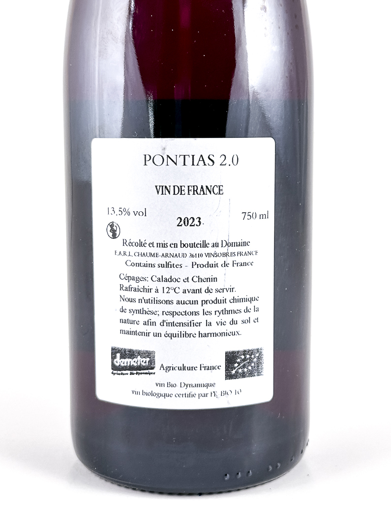 Vin de France Chaume Arnaud Pontias 2.0 BIO 2023 75 cl Rouge