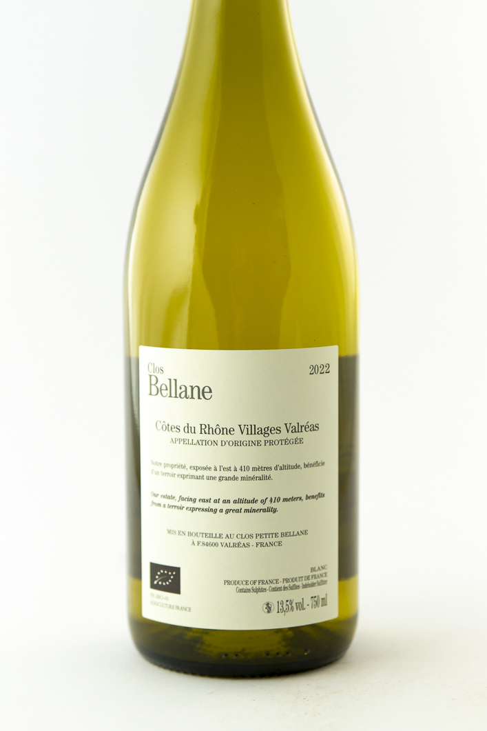 CDR Villages - Valréas Clos Bellane BIO 2022 75 cl Blanc