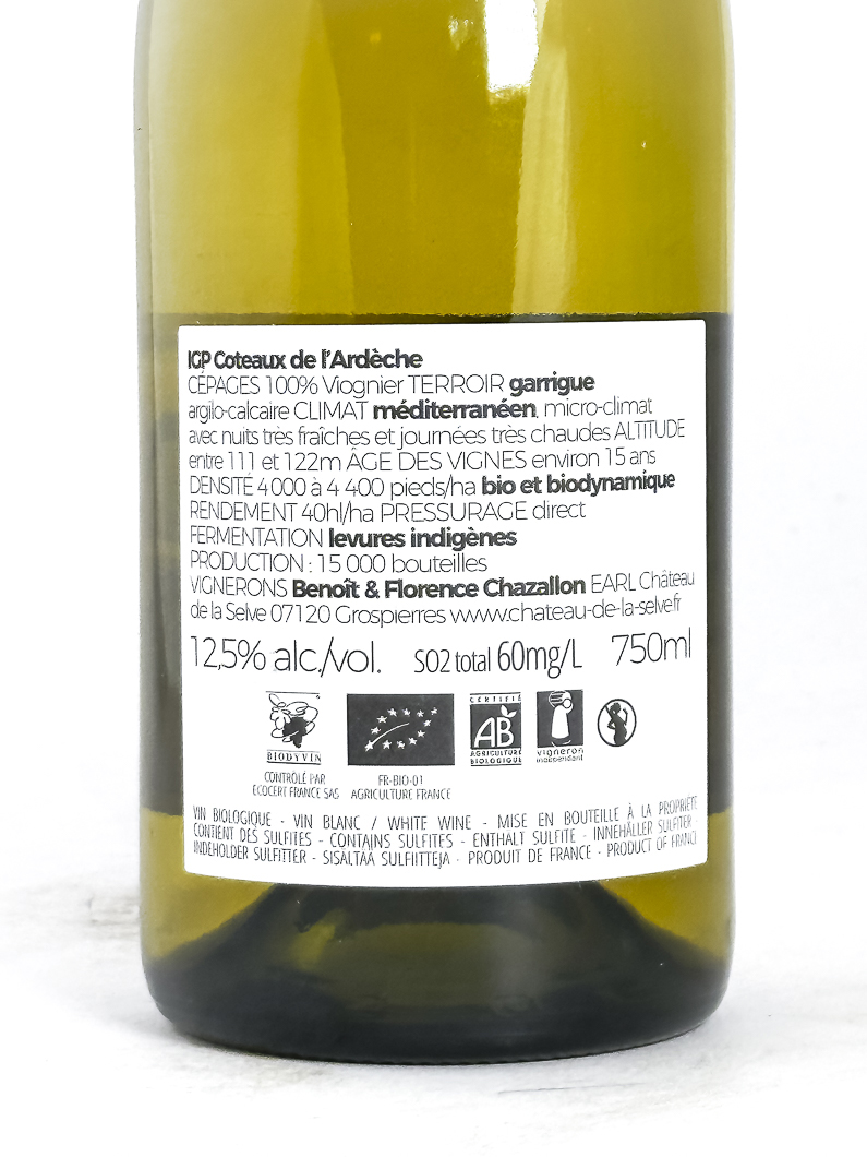 Vin de France Chateau de la Selve petite selve 2022 75 cl Blanc