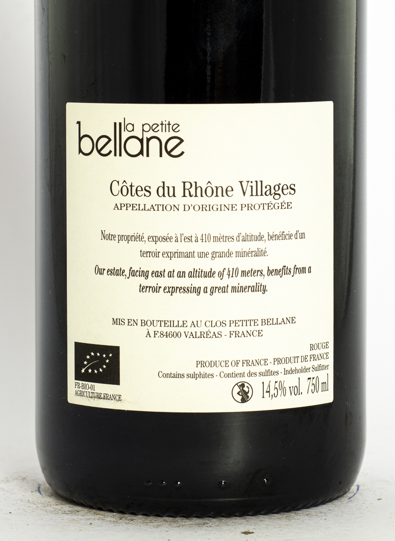 AOP cdr villages Clos Bellane La Petite Bellane BIO 2020 75 cl Rouge